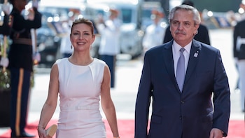 Alberto Fernández and Fabiola Yañez