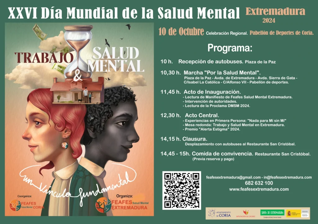 Coria will host the XXVI Meeting of World Mental Health Day